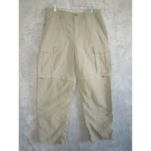 The North Face Men's Convertible Hiking Pants Khaki Zip-Off Cargo 36x30
